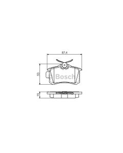 Bosch 0986494519 Brake Pad Set BP1440 - Set