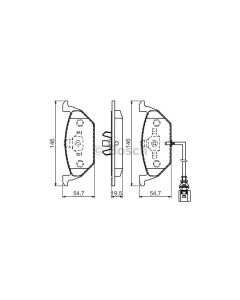 Bosch 0986494524 Brake Pad Set BP1445 - Set