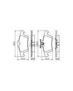 Bosch 0986494528 Brake Pad Set BP1449 - Set