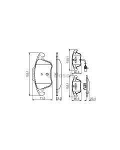 Bosch 0986494538 Brake Pad Set BP1459 - Set