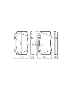Bosch 0986494576 Brake Pad Set BP1497 - Set
