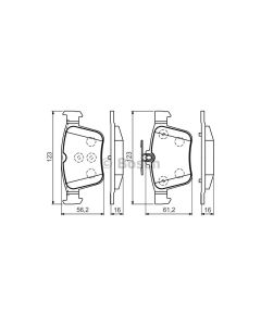 Bosch 0986494658 Brake Pad Set BP1503 - Set