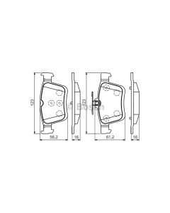 Bosch 0986494659 Brake Pad Set BP1504 - Set