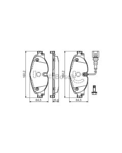Bosch 0986494664 Brake Pad Set BP1509 - Set