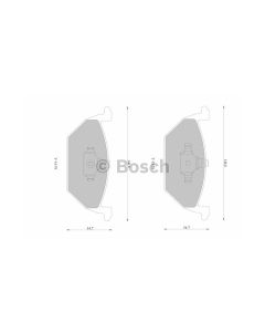 Bosch 0986AB1645 Brake Pad Set BP175 - Set