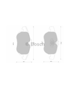 Bosch 0986AB1702 Brake Pad Set DB1664BL - Set