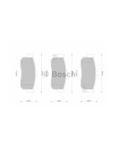 Bosch 0986AB1713 Brake Pad Set DB1247BL - Set