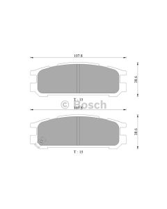 Bosch 0986AB2052 Brake Pad Set DB1186BL - Set