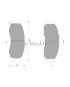 Bosch 0986AB2064 Brake Pad Set DB1249BL - Set