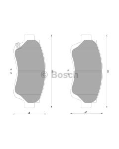 Bosch 0986AB2068 Brake Pad Set DB1209BL - Set