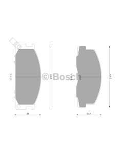Bosch 0986AB2249 Brake Pad Set DB1122BL - Set