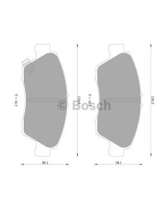 Bosch 0986AB2291 Brake Pad Set DB1662BL - Set