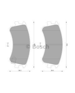 Bosch 0986AB2296 Brake Pad Set DB1484BL - Set