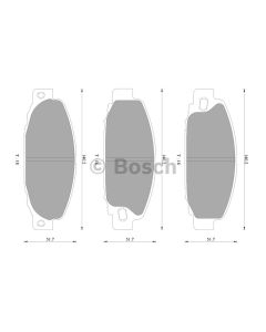 Bosch 0986AB2376 Brake Pad Set DB1315BL - Set