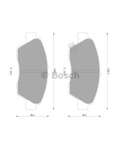 Bosch 0986AB2377 Brake Pad Set DB1286BL - Set