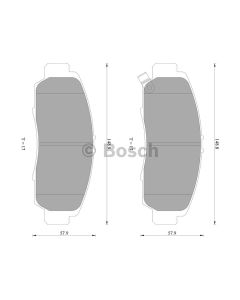 Bosch 0986AB2381 Brake Pad Set BP2381 - Set