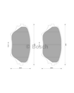 Bosch 0986AB2383 Brake Pad Set DB1432BL - Set