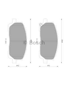 Bosch 0986AB2384 Brake Pad Set DB1488BL - Set