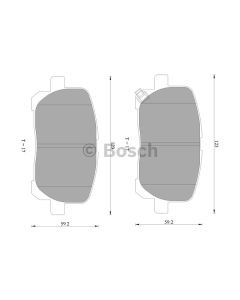 Bosch 0986AB2386 Brake Pad Set DB1487BL - Set