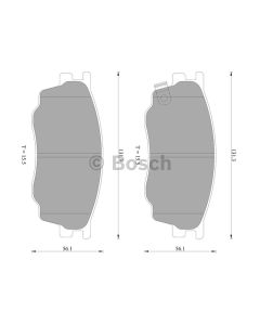 Bosch 0986AB2390 Brake Pad Set DB1682BL - Set