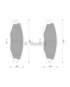 Bosch 0986AB2443 Brake Pad Set DB1420BL - Set