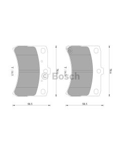 Bosch 0986AB2452 Brake Pad Set DB1413BL - Set