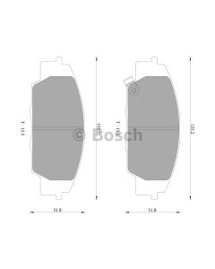 Bosch 0986AB2470 Brake Pad Set DB1452BL - Set
