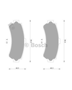 Bosch 0986AB2482 Brake Pad Set DB1411BL - Set