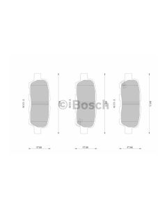 Bosch 0986AB2515 Brake Pad Set DB1509BL - Set