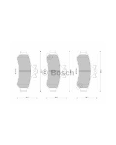Bosch 0986AB2520 Brake Pad Set DB1475BL - Set