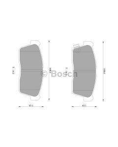 Bosch 0986AB2775 Brake Pad Set DB1674BL - Set