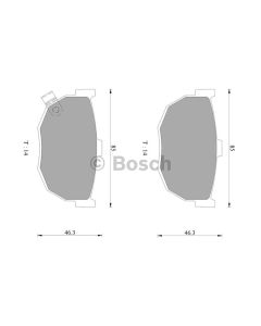 Bosch 0986AB3064 Brake Pad Set DB1166BL - Set