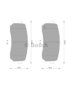 Bosch 0986AB3101 Brake Pad Set DB1957BL - Set