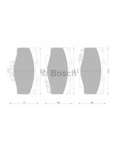 Bosch 0986AB4395 Brake Pad Set DB1149BL - Set