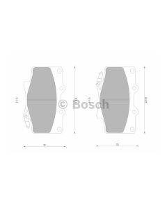 Bosch 0986AB4396 Brake Pad Set DB1199BL - Set