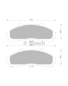 Bosch 0986AB9187 Brake Pad Set 7532BL - Set