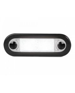 Hella 95951080 LED Wide Rim Rectangular Courtesy Lamp - Clear Lens (White Light)