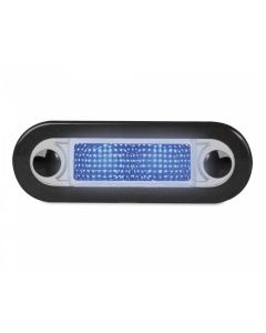 Hella 95951065 LED Wide Rim Rectangular Courtesy Lamp - Clear Lens, (Blue Light)