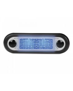 Hella 95951025 LED Narrow Rim Rectangular Courtesy Lamp - Clear Lens, (Blue Light)