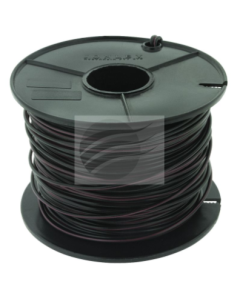 3mm Single Core Cable Black with Red Trace 100m Roll