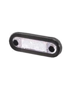Hella 95968080 LED Wide Rim Rectangular Courtesy Step Lamp - Clear Lens, (White Light)