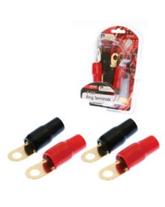 Aerpro AP2GRT 2 Gauge ring terminals 2 red & 2 black