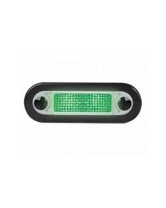 Hella 95968090 LED Wide Rim Rectangular Courtesy Step Lamp - Clear Lens, (Green Light)