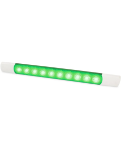 Hella 2JA980881902 LED Courtesy Surface Mount Strip Lamp - 24V (Green Light)