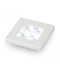 Hella 2XT980580551 White LED Square Courtesy Lamp -12V DC (White Plated Rim)