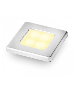 Hella 2XT980580771 Warm White LED Square Courtesy Lamp - 12V DC (Chrome Plated Rim)