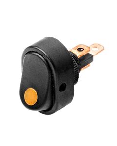 Hella 4476 Compact Off-On Rocker Switch - Amber Illuminated, 12V