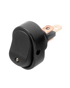 Hella Compact Off-On Rocker Switch - Amber LED, 12V DC (4479)