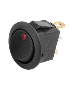 Hella 4448 Compact Off-On Rocker Switch - Red LED, 12V DC