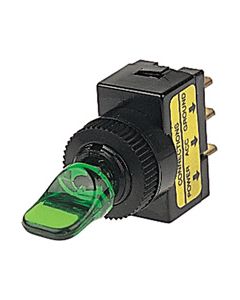 Hella Off-On Toggle Switch - Green Illuminated, 12V (4422)